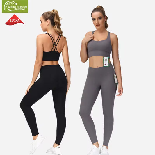 LULU Buttery Soft Eco-Friendly Women'S High Waist Workout Yoga Pants Recycled Booty Leggings for Women