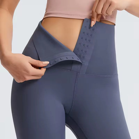 2021 High Waist Yoga Pants Tummy Control Corset Leggings Women Shapewear with Waist Cincher Trainer